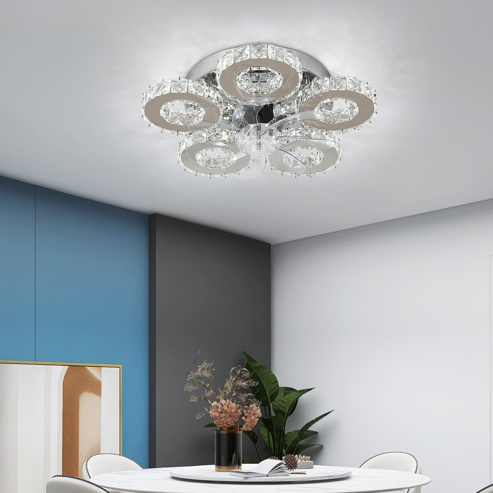 Lampa LED Sufitowa Galaxy 5 Wentylator funkcja ściemniania|60W|TRZY BARWY