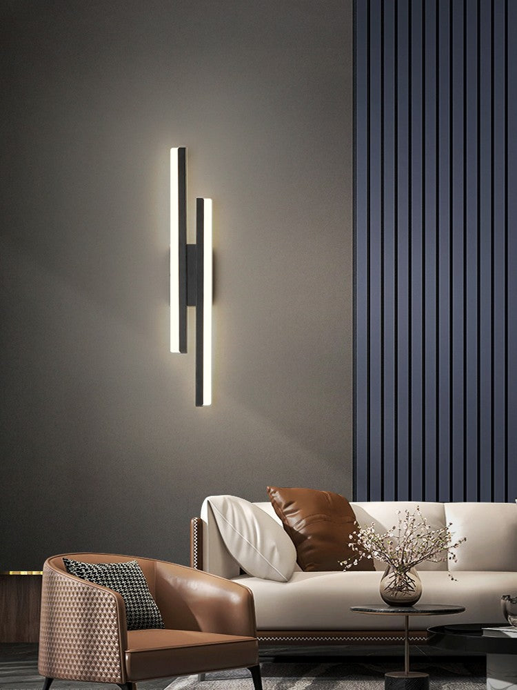 LAMPA LED ŚCIENNA KINKIET CZARNY 50CM 16W BARWA ZMIENNA