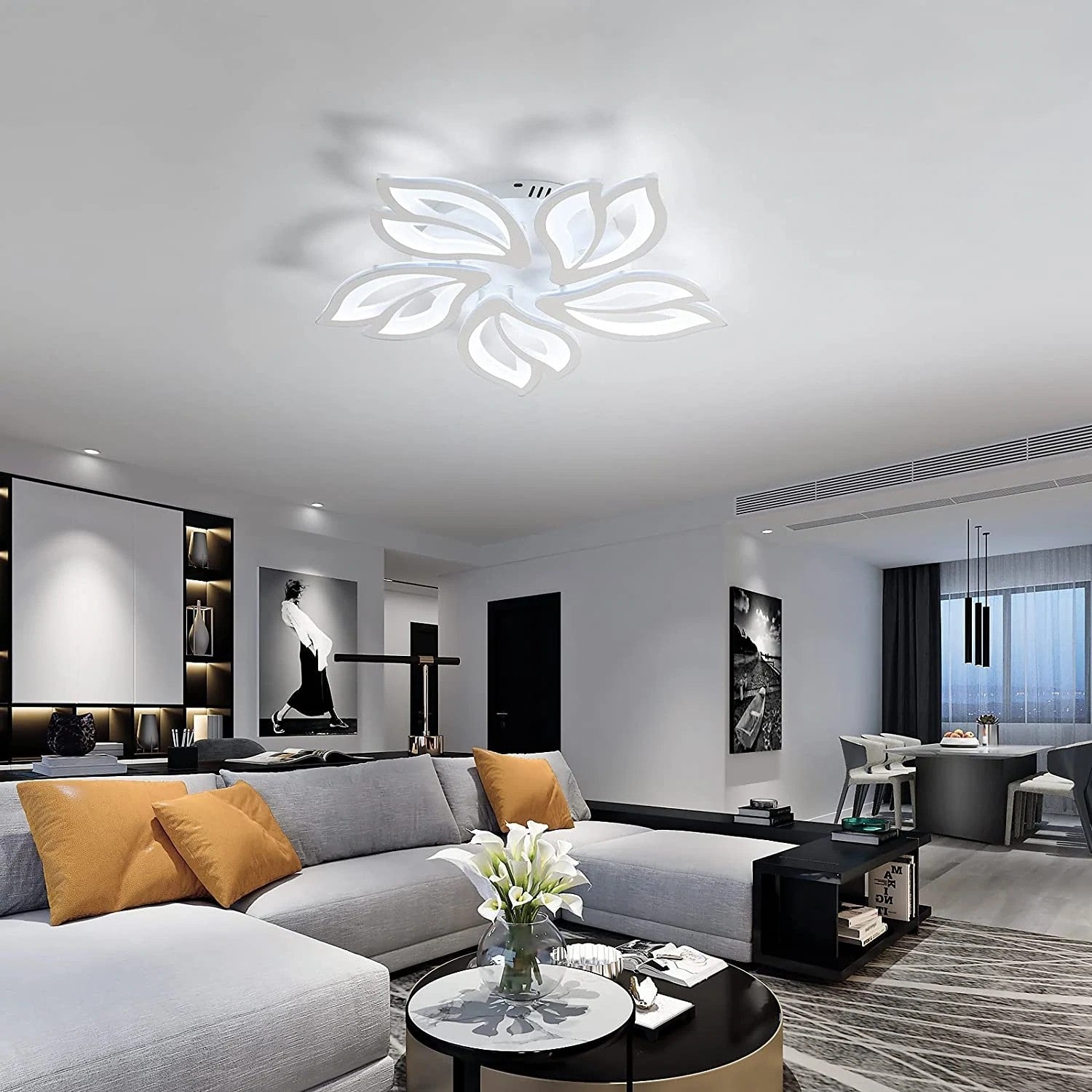 Lampa LED kwiat biały Iza – elegancka ozdoba i nastrojowe światło