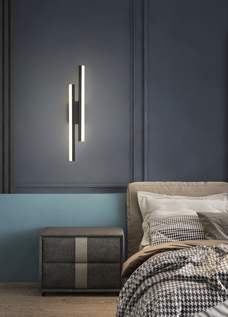 LAMPA LED ŚCIENNA KINKIET CZARNY 50CM 16W BARWA ZIMNY BIAŁY