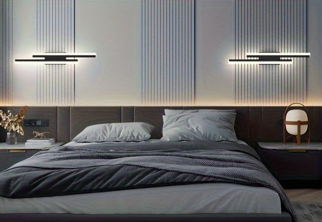 LAMPA LED ŚCIENNA KINKIET CZARNY 50CM 16W BARWA ZMIENNA