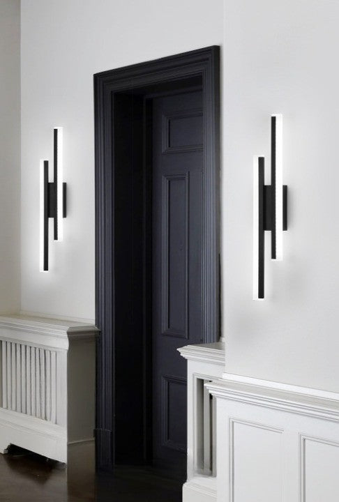 LAMPA LED ŚCIENNA KINKIET CZARNY 50CM 16W BARWA ZMIENNA