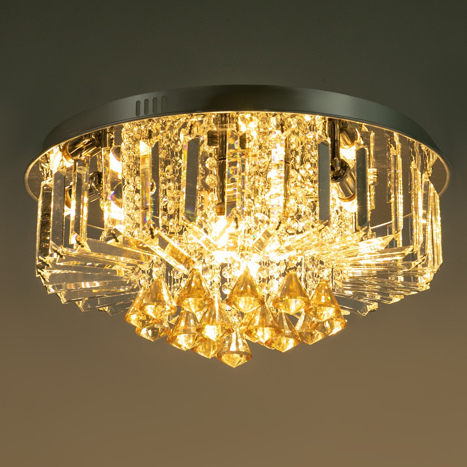 Plafon sufitowy LED Kryształ Laura II żarówka 3 Barwy