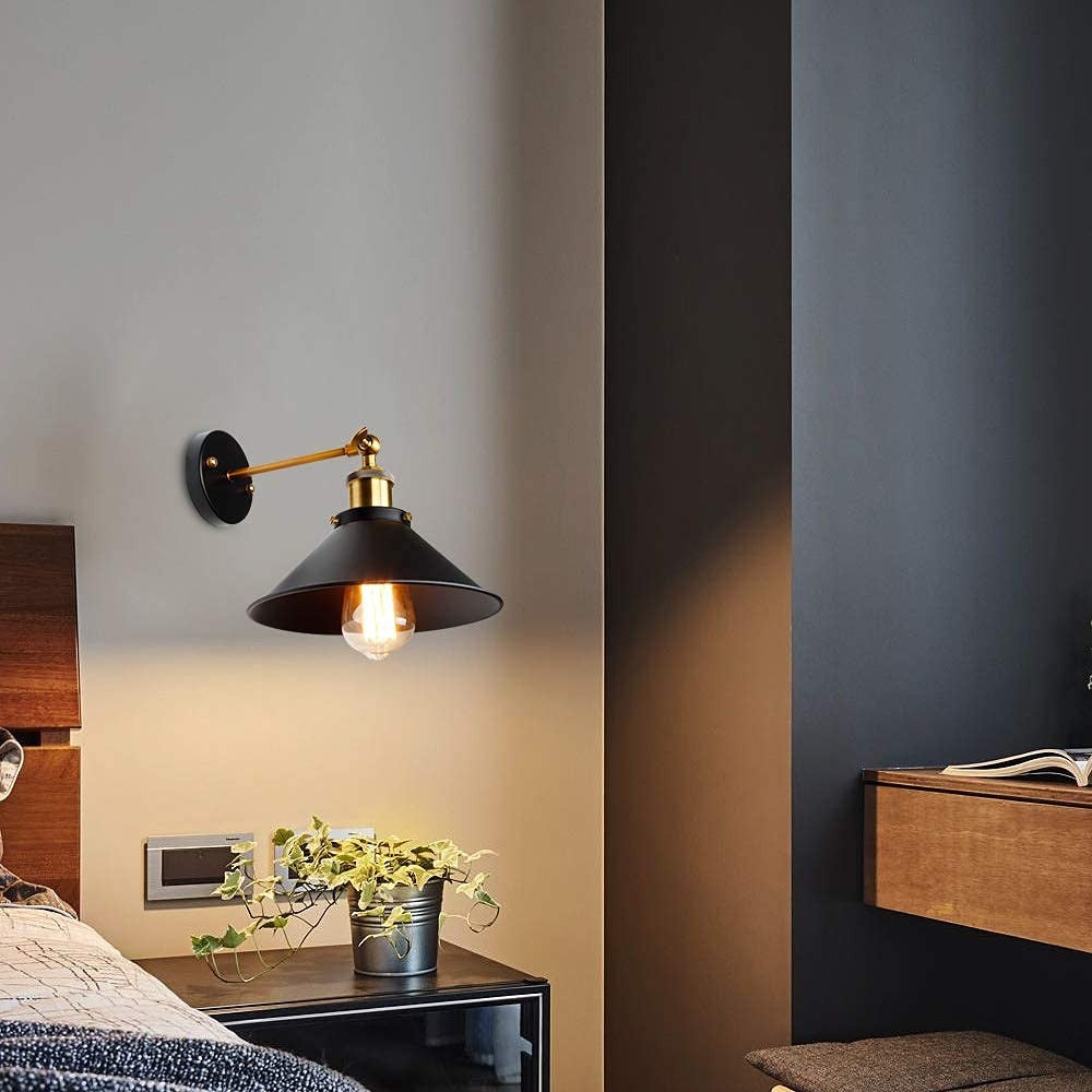 Kinkiety Ścienne Czarne Industrialne Retro Lupi E27 - Zestaw 2 szt. z Regulowanym Ramieniem