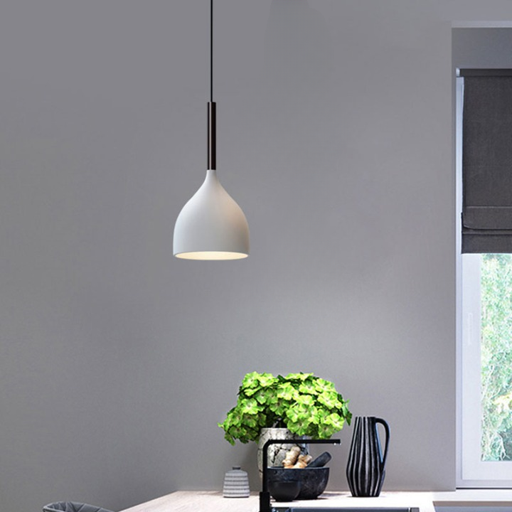 Lampa Sufitowa Nowoczesna wisząca Lumi|E27|Biała|Nowoczesna|17cm