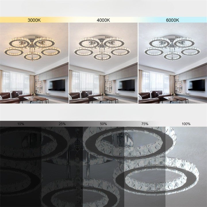 Lampa LED Sufitowa Galaxy 5 Pilot Trzy barwy zmienne ściemnianie 45W