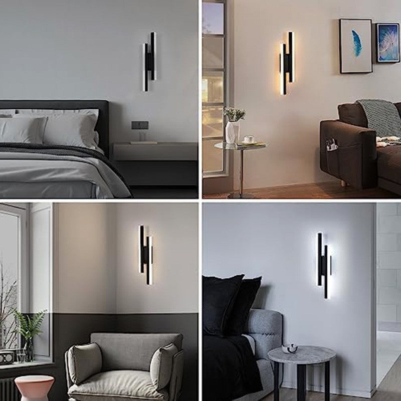 LAMPA LED ŚCIENNA KINKIET CZARNY 50CM 16W BARWA ZMIENNA