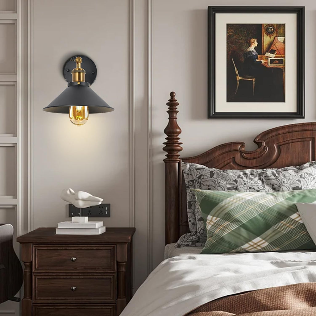 Kinkiety Ścienne Czarne Industrialne Retro Lupi E27 - Zestaw 2 szt. z Regulowanym Ramieniem