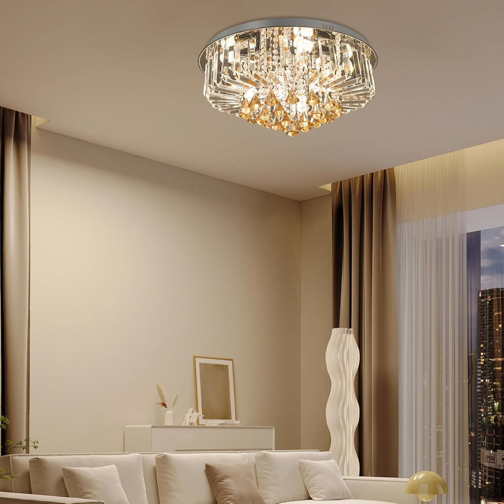 Plafon sufitowy LED Kryształ Laura II żarówka 3 Barwy