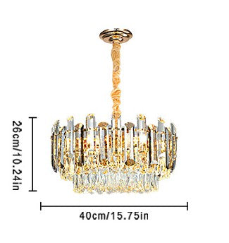 Nowoczesny Żyrandol Sufitowy Kryształ Podwójny Blask salon sypialnia