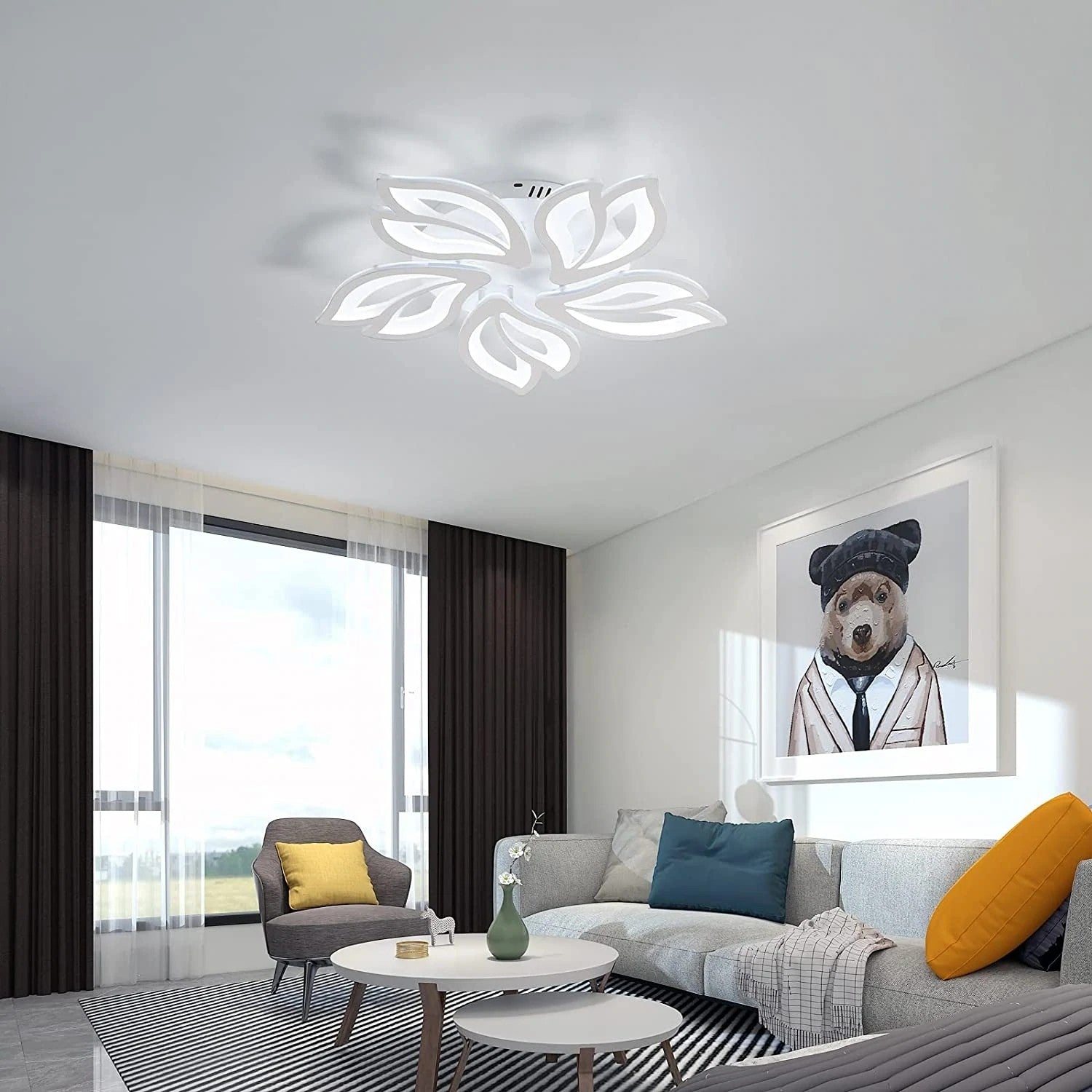 Lampa LED kwiat biały Iza – elegancka ozdoba i nastrojowe światło