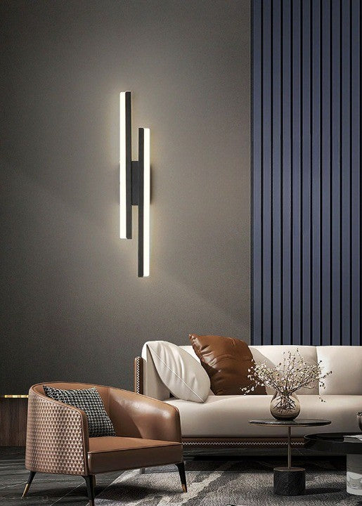 LAMPA LED ŚCIENNA KINKIET CZARNY naturalny 50CM 16W BARWA BIAŁA NEUTRALNA