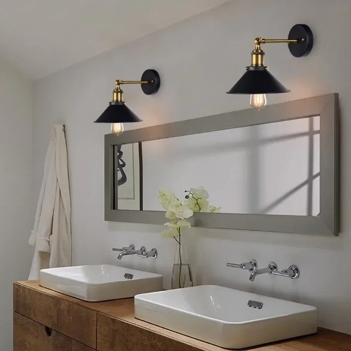 Kinkiety Ścienne Czarne Industrialne Retro Lupi E27 - Zestaw 2 szt. z Regulowanym Ramieniem