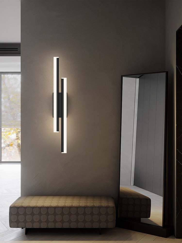 LAMPA LED ŚCIENNA KINKIET CZARNY 50CM 16W BARWA ZMIENNA