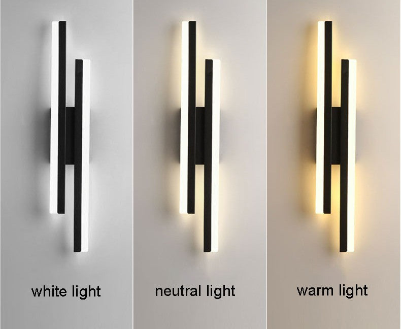 LAMPA LED ŚCIENNA KINKIET CZARNY 50CM 16W BARWA ZMIENNA