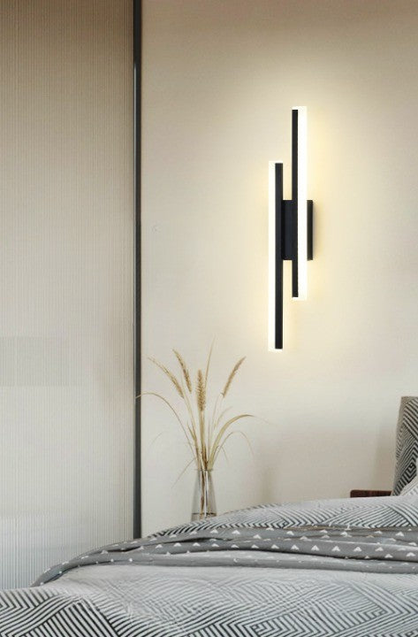 LAMPA LED ŚCIENNA KINKIET CZARNY naturalny 50CM 16W BARWA BIAŁA NEUTRALNA