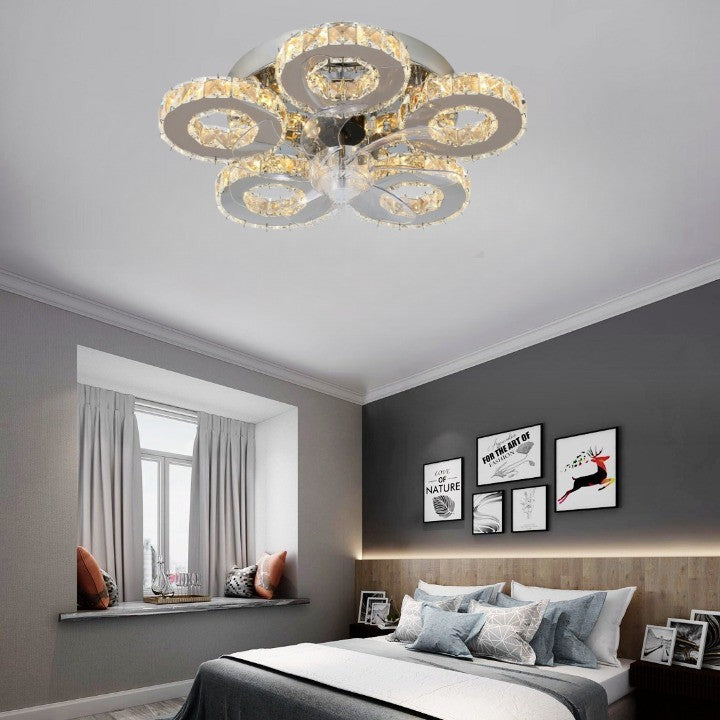 Lampa LED Sufitowa Galaxy 5 Wentylator funkcja ściemniania|60W|TRZY BARWY