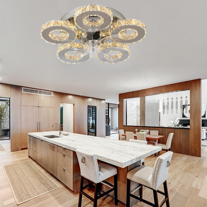 Lampa LED Sufitowa Galaxy 5 Wentylator funkcja ściemniania|60W|TRZY BARWY