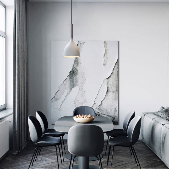 Lampa Sufitowa Nowoczesna wisząca Lumi|E27|Biała|Nowoczesna|17cm