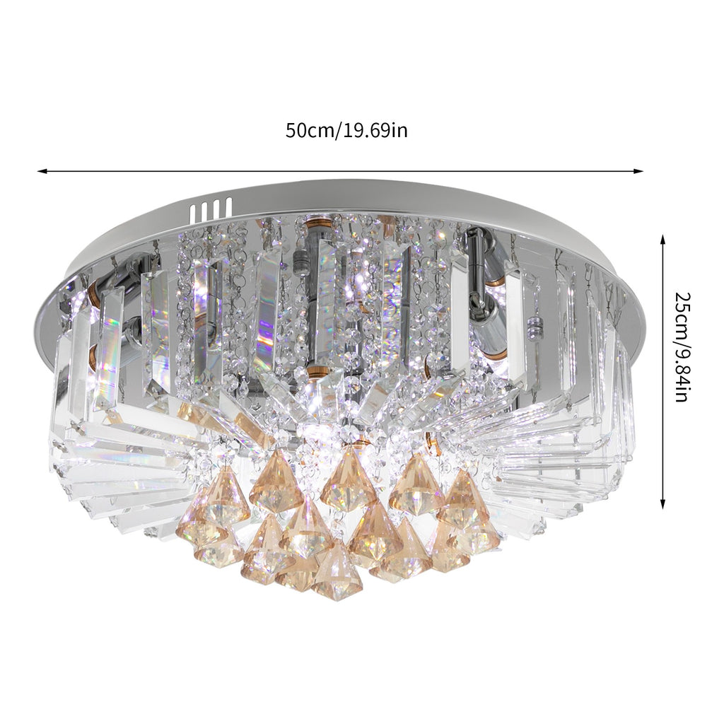 Plafon sufitowy LED Kryształ Laura II żarówka 3 Barwy