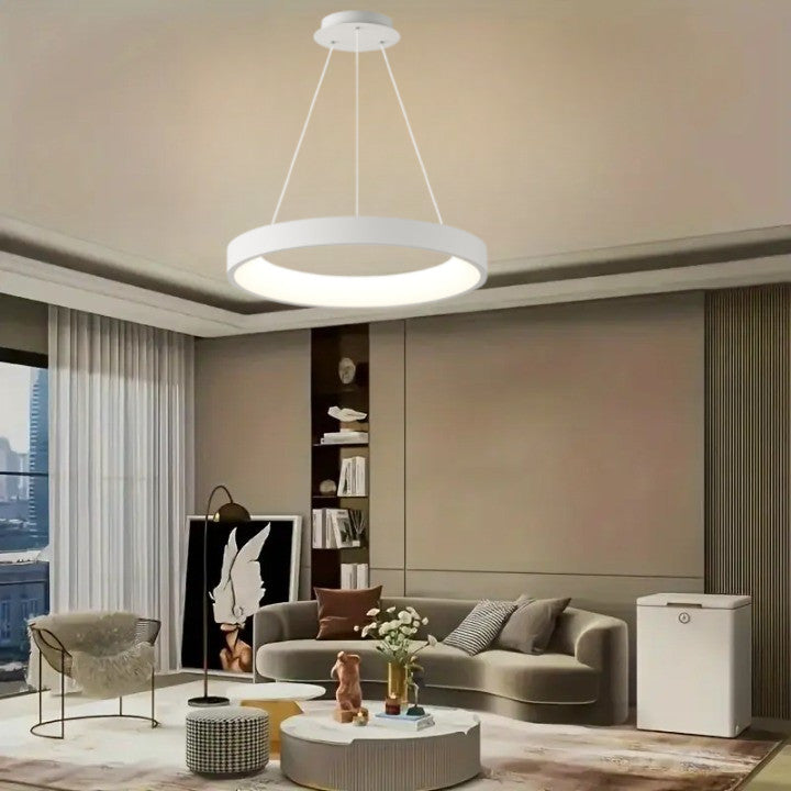 Lampa LED Sufitowa Oli Biała| 50cm|zmienne światło|pilot|32W|Nowoczesna