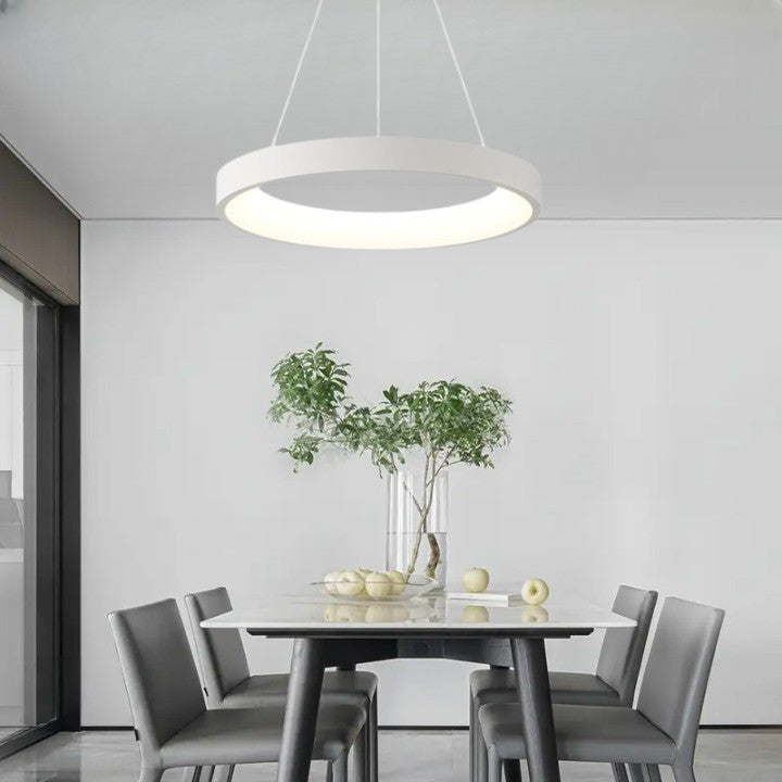 Lampa LED Sufitowa Oli Biała| 50cm|zmienne światło|pilot|32W|Nowoczesna