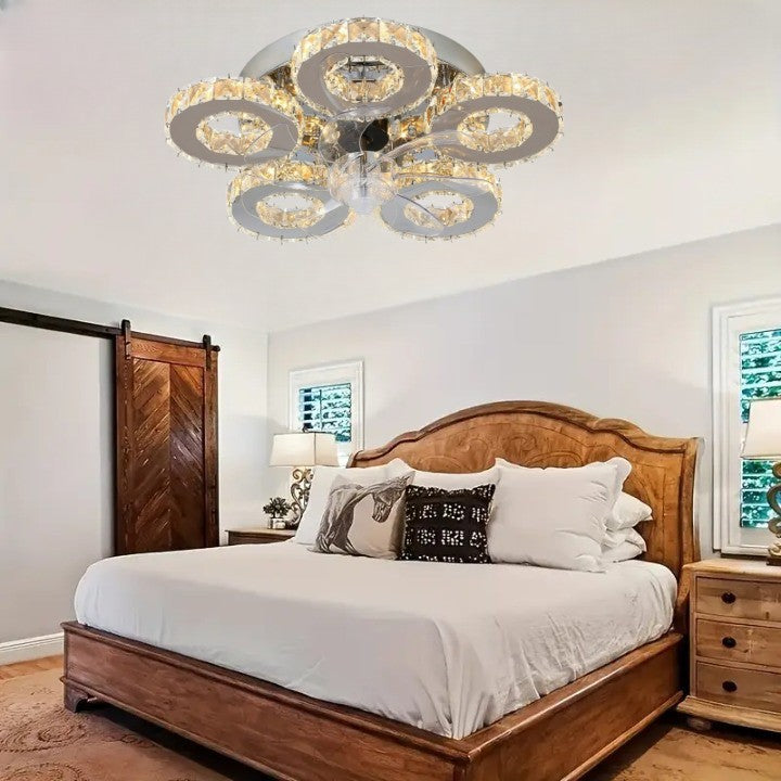 Lampa LED Sufitowa Galaxy 5 Wentylator funkcja ściemniania|60W|TRZY BARWY