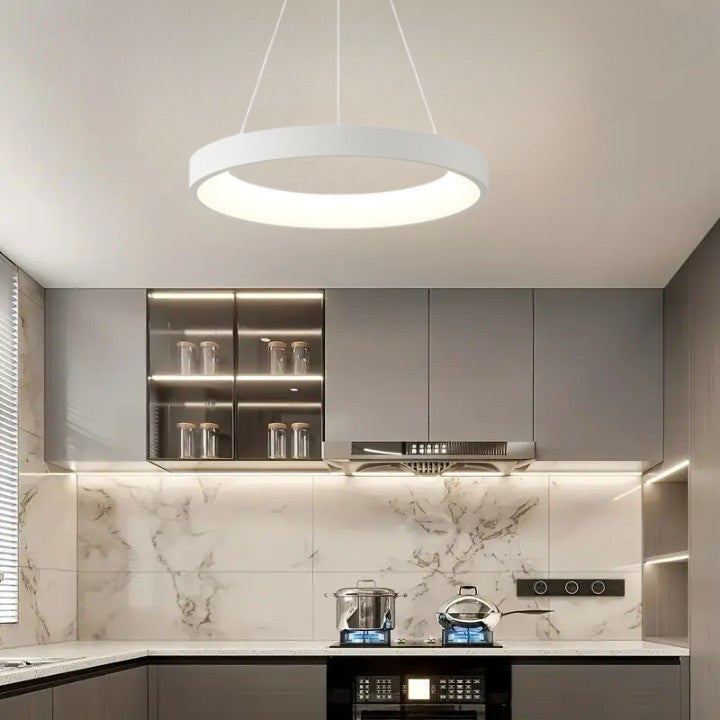 Lampa LED Sufitowa Oli Biała| 50cm|zmienne światło|pilot|32W|Nowoczesna