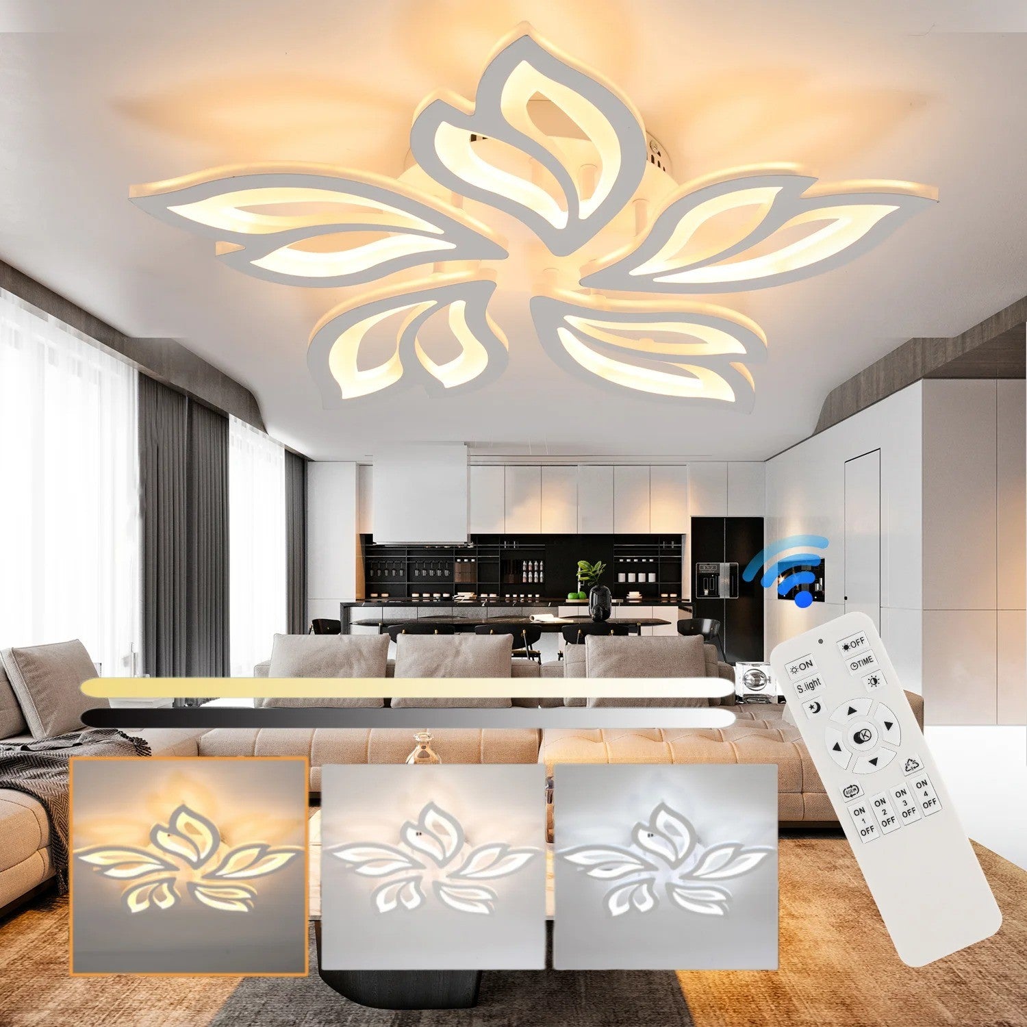 Lampa LED kwiat biały Iza – elegancka ozdoba i nastrojowe światło