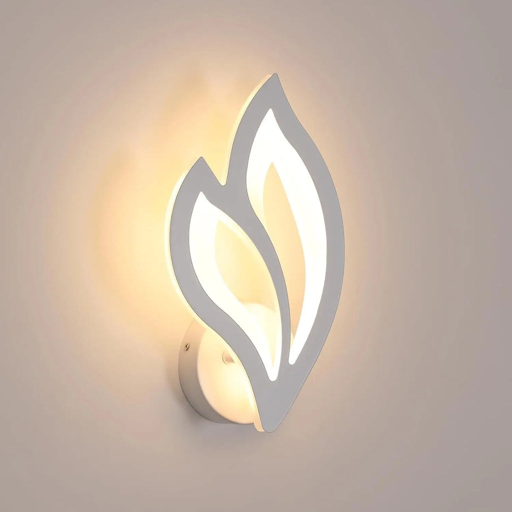 Nowoczesny kinkiet LED kwiat biały Iza elegancka ozdoba nastrojowe światło