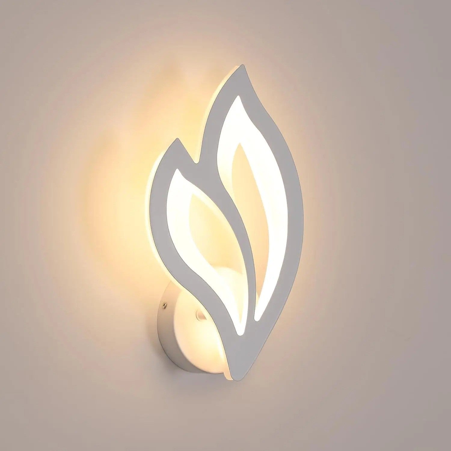 Nowoczesny kinkiet LED kwiat biały Iza elegancka ozdoba nastrojowe światło