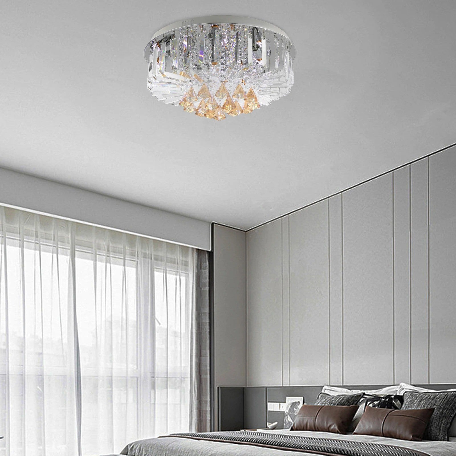 Plafon sufitowy LED Kryształ Laura II żarówka 3 Barwy