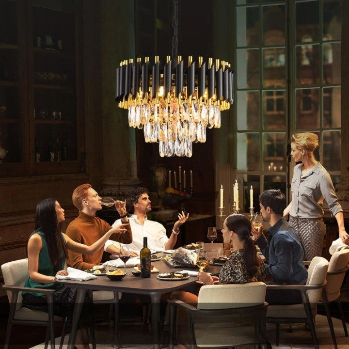 Żyrandol „Diamond Light 5"– Kryształowy Blask Elegancji, salon, sypialnia