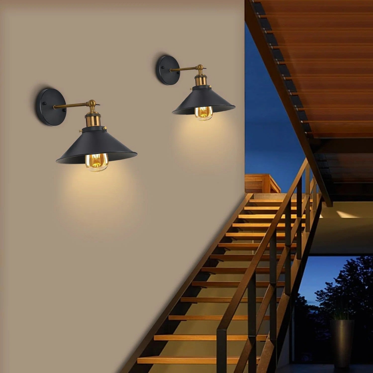 Kinkiety Ścienne Czarne Industrialne Retro Lupi E27 - Zestaw 2 szt. z Regulowanym Ramieniem