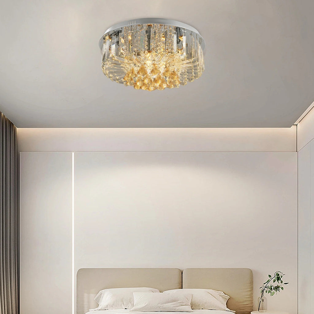 Plafon sufitowy LED Kryształ Laura II żarówka 3 Barwy