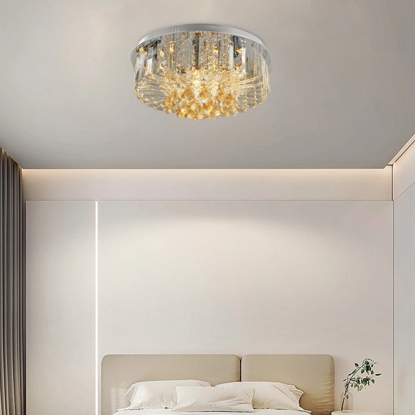 Plafon sufitowy LED Kryształ Laura II żarówka 3 Barwy