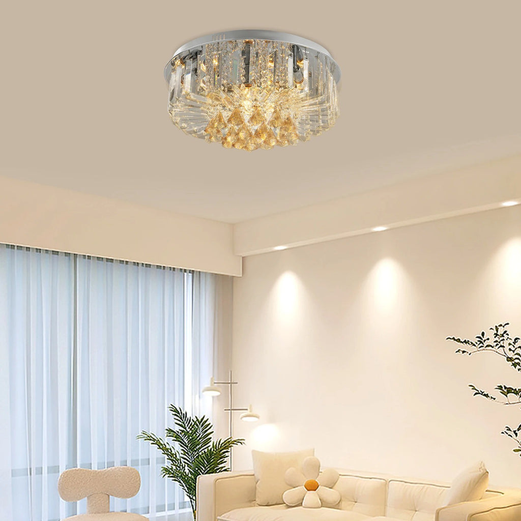 Plafon sufitowy LED Kryształ Laura II żarówka 3 Barwy