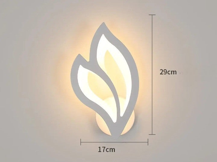 Nowoczesny kinkiet LED kwiat biały Iza elegancka ozdoba nastrojowe światło