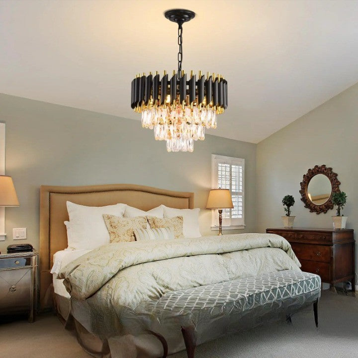 Żyrandol „Diamond Light 5"– Kryształowy Blask Elegancji, salon, sypialnia