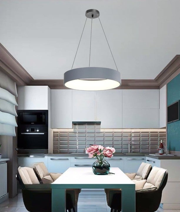 Lampa LED Sufitowa Oli GUN GREY| 50cm|zmienne światło|pilot|32W|Nowoczesna