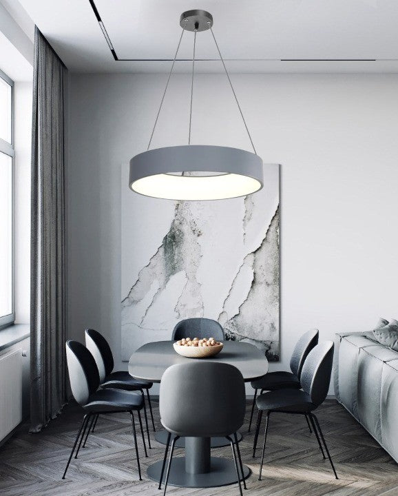 Lampa LED Sufitowa Oli GUN GREY| 50cm|zmienne światło|pilot|32W|Nowoczesna