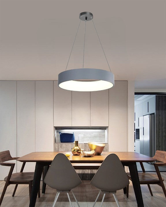 Lampa LED Sufitowa Oli GUN GREY| 50cm|zmienne światło|pilot|32W|Nowoczesna