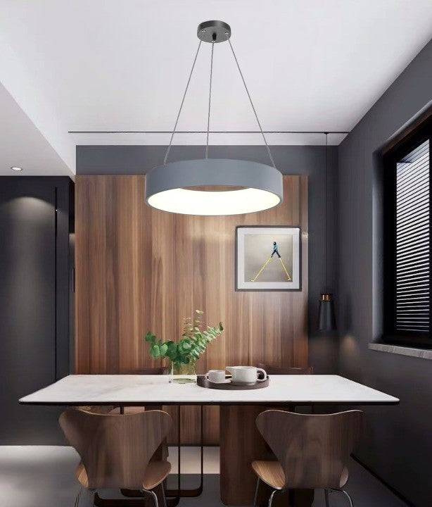 Lampa LED Sufitowa Oli GUN GREY| 50cm|zmienne światło|pilot|32W|Nowoczesna