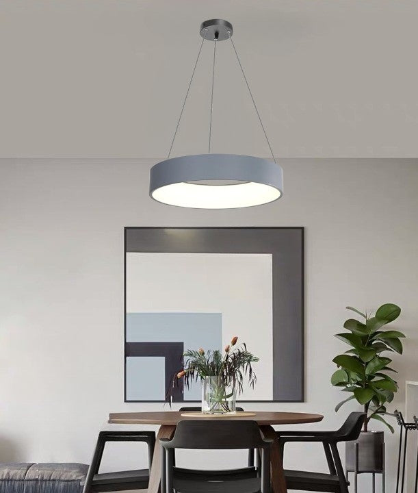 Lampa LED Sufitowa Oli GUN GREY| 50cm|zmienne światło|pilot|32W|Nowoczesna